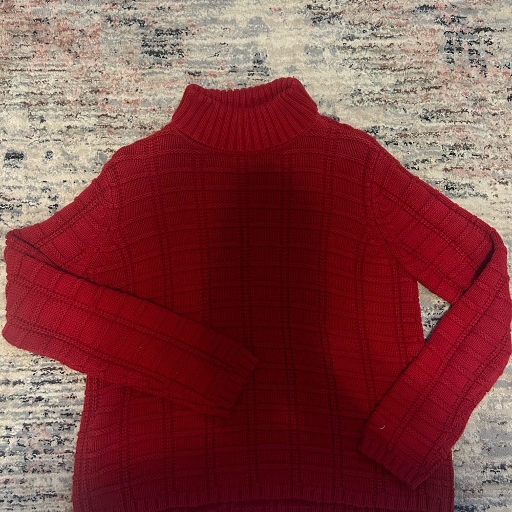 Liz Claiborne Rich Red Cowl Neck Sweater